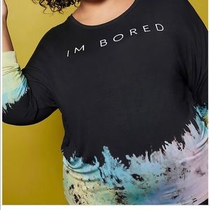 Torrid love sick long sleeve top “IM BORED”